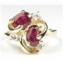 10K, 14K or 18K Gold Ladies Ring, Created Ruby, R016