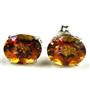 925 Sterling Silver Post Earrings, Twilight Fire Topaz, SE102