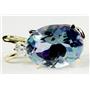 P019, Neptune Garden Topaz 14k Gold Pendant