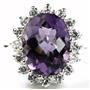 SR310, Amethyst, 925 Sterling Silver Ring