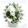 SR310, Green Amethyst, 925 Sterling Silver Ring