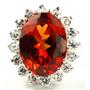 SR310, Padparadsha CZ, 925 Sterling Silver Ring
