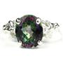 Mystic Fire Topaz 925 Sterling Silver Angel Ring, SR154