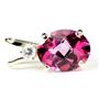 P021, Pure PInk Topaz 14K Gold Pendants