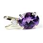 P021, Amethyst 14K Gold Pendant w/accent