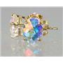 14k Gold Post Earrings, Mercury Mist Topaz, E002