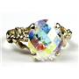 10K, 14K or 18K Gold Angel Ring, Mercury Mist Topaz, R154