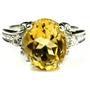 925 Sterling Silver Ladies Ring, Citrine, SR136