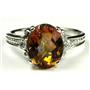 925 Sterling Silver Ladies Ring, Twilight Fire Topaz, SR136