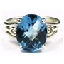 SR139, Swiss Blue Topaz, 925 Sterling Silver Ring