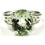 SR139, Green Amethyst, 925 Sterling Silver Ring