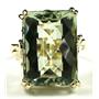 10K, 14K or 18K Gold Ladies Ring, Green Amethyst, R039