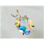 P022, Mercury Mist Topaz 14K Gold Pendant w/accent