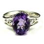 SR139, Amethyst, 925 Sterling Silver Ring