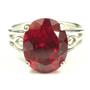 SR139, Created Ruby, 925 Sterling Silver Ring