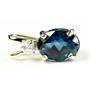 P020, London Blue Topaz, 14k Gold Pendant
