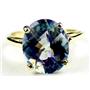 10K, 14K or 18K Gold Ladies Ring, Neptune Garden Topaz, R055