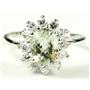 SR235, Green Amethyst, 925 Sterling Silver Ring