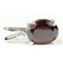925 Sterling Silver Pendant, Garnet CZ, SP020
