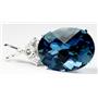925 Sterling Silver Pendant w/accents, London Blue Topaz, SP016