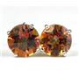 14k Gold Post Earrings, Twilight Fire Topaz, E112