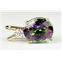 P022, Mystic Fire Topaz 14K Gold Pendant w/accent