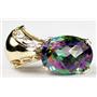 P050, Mystic Fire Topaz 14K Gold Pendant