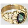 10K, 14K or 18K Men's Gold Ring, Mystic Fire Topaz, R168