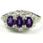 SR163, Amethyst, Sterling Silver Ring