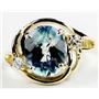 10K, 14K or 18K Gold Ladies Ring, Neptune Garden Topaz, R021