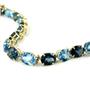 B003, London & Swiss Blue Topaz, Gold Bracelet