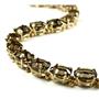 B003, Quantum Cut Smoky Quartz Gold Bracelet