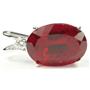 925 Sterling Silver Pendant, Created Ruby, SP085