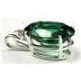 925 Sterling Silver Pendant, Created Emerald Spinel, SP085