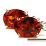 925 Sterling Silver Threader Earrings, Created Padparadscha Sapphire, SE003