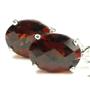 925 Sterling Silver Threader Earrings, Mozambique Garnet, SE003