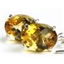 925 Sterling Silver Threader Earrings, Citrine, SE003
