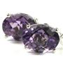 925 Sterling Silver Threader Earrings, Amethyst, SE003