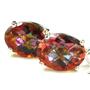 925 sterling Silver Threader Earrings, Twilight fire Topaz, SE003
