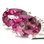 925 Sterling Silver Threader Earrings, Pure Pink Topaz, SE003