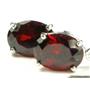 925 Sterling Silver Threader Earrings, Garnet CZ, SE003