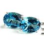 925 Sterling Silver Threader Earrings, Paraiba Topaz, SE003