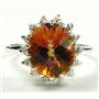 SR283, Twilight Fire Topaz, 925 Sterling Silver Cluster Ring