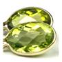 14k Gold Leverback Earrings, Peridot, E001