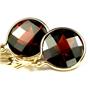 14k Gold Leverback Earrings, Mozambique Garnet, E211