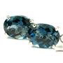 925 Sterling Silver Threader Earrings, London Blue Topaz, SE003