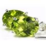 925 Sterling Silver Threader Earrings, Peridot, SE005