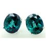 925 Sterling Silver Post Earrings, Paraiba Topaz, SE102