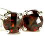 925 Sterling Silver Leverback Earrings, Mozambique Garnet, SE017