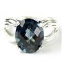 SR361, London Blue Topaz, 925 Sterling Silver Ring